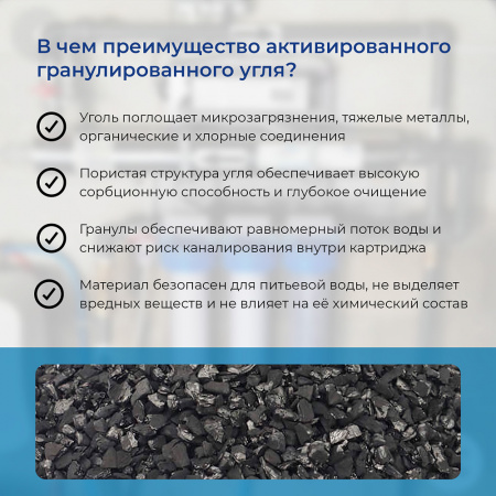 Картридж угольный гранулированный VODOS GAC-10 SL